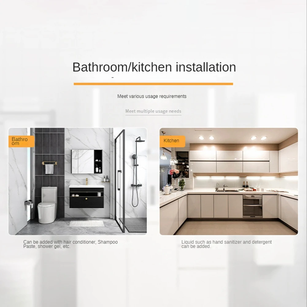 

AB35-Wall Mounted Manual 300ML Soap Dispenser Hand Gel Dispenser Easy To Use For Bathroom Offices Restaurants Hotel