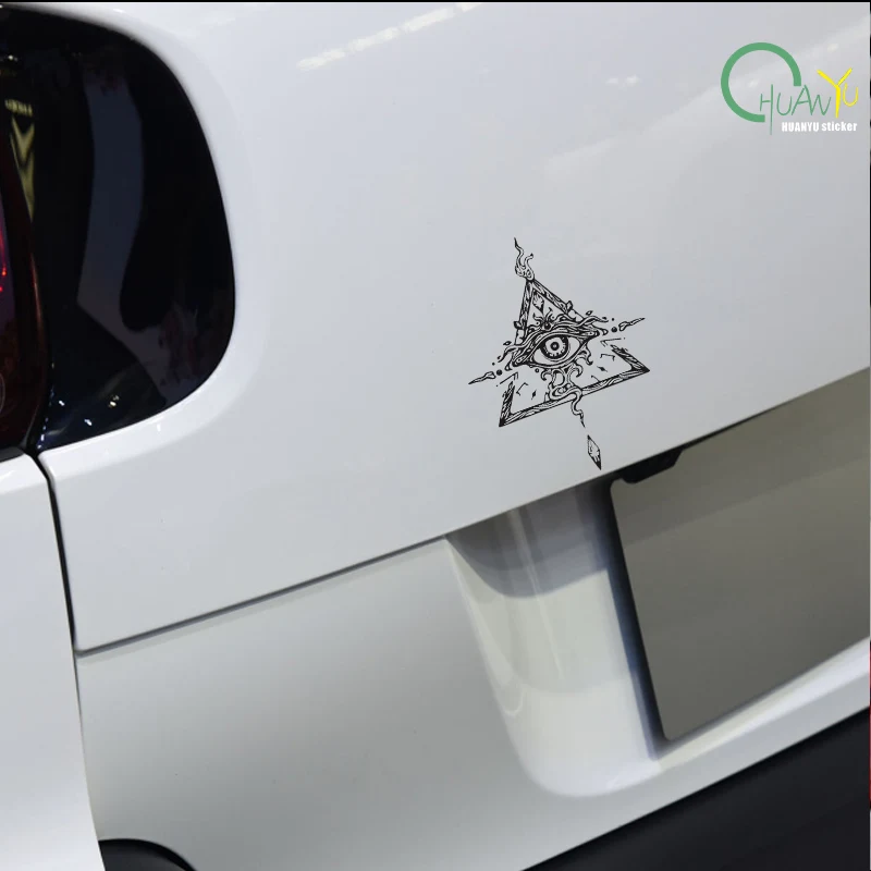 Autocollant de voiture à œil créatif personnalisé, décoration anti-rayures de voiture et de moto, autocollant réfléchissant imperméable.