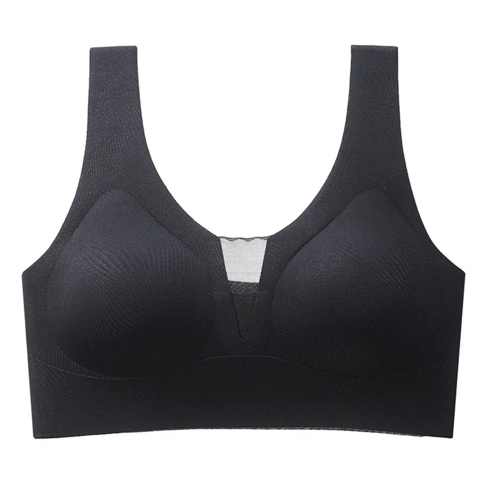

Бесшовный бюстгальтер-топ без косточек с глубоким V-образным вырезом, поддерживающий, предотвращающий провисание, для фитнеса, пуш-ап, нижнее белье