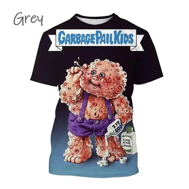 Funny Cartoon Garbage Pail Kids 3D Print Men's T-shirt Fashion Harajuku Short Sleeve Top Kid Cosplay T Shirt  Unisex Clothing