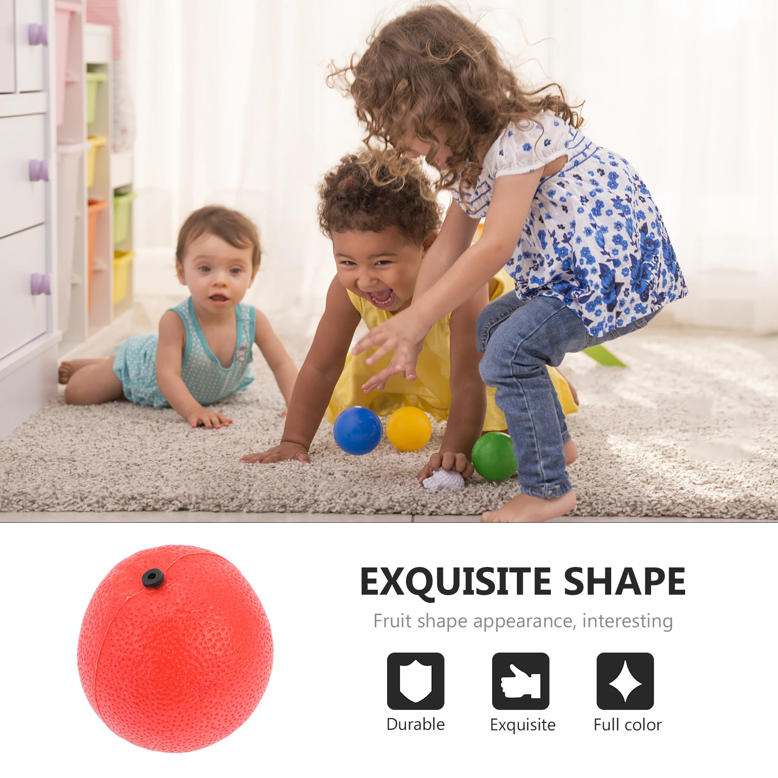 ทรายหลอดไข่ผลไม้ Maracas Hand Crank เครื่องดนตรีเด็ก Abs Percussion ของเล่นสีสันสดใสเรียบง่าย