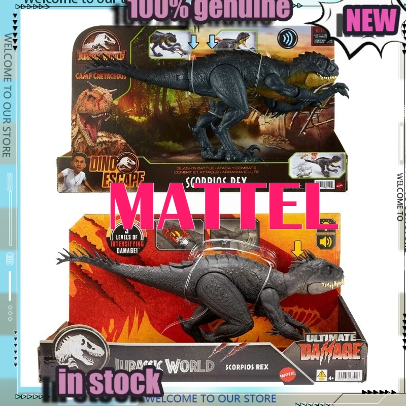 

In Stock Mattel Jurassic World Scorpios Rex Figure Interactive Dinosaur Sound Effect Model Collectible Kids Birthday Gift