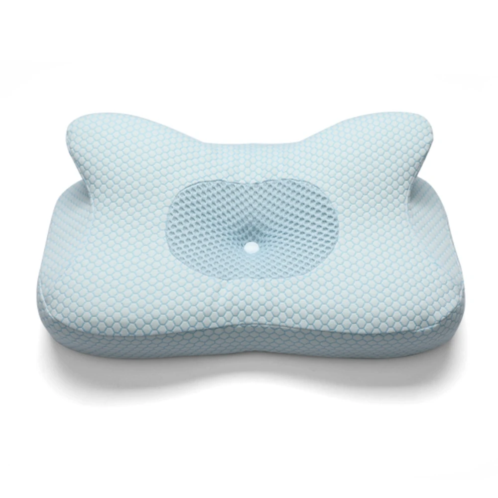 FZCSPEED Butterfly-shaped Corner Pillow, Blue Memory Foam Pillow, Regular Shape for Home Use Slow Rebound, Slow Rebound Bed Rest