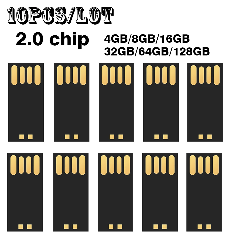 

Wholesale UPD Chip 10PCS/lot Wholesale price 2.0 chip 4GB 8GB 16GB 32GB 64GB 128GB Black Ultra Thin Version High Capacity