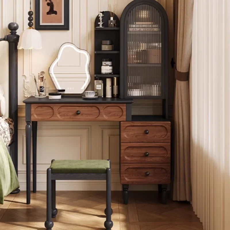 

Столовые шкафы Ювелирные изделия Прикроватный табурет Туалетный шкаф Туалетный столик для макияжа Деревянный винтажный стул Penteadeira Постмодернистская мебель