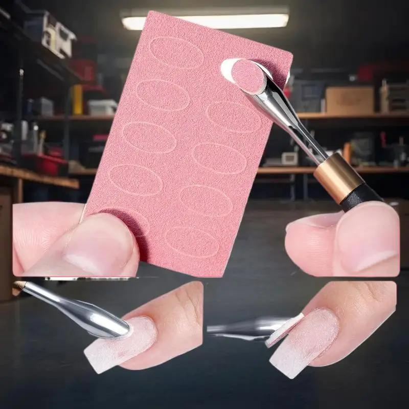 5/10Sheet Nail Cuticle Pusher Self-adhesive Sand 100#180#240# Flake File Trimming Nails Pre Polishing Sandpaper Set ManicureTool