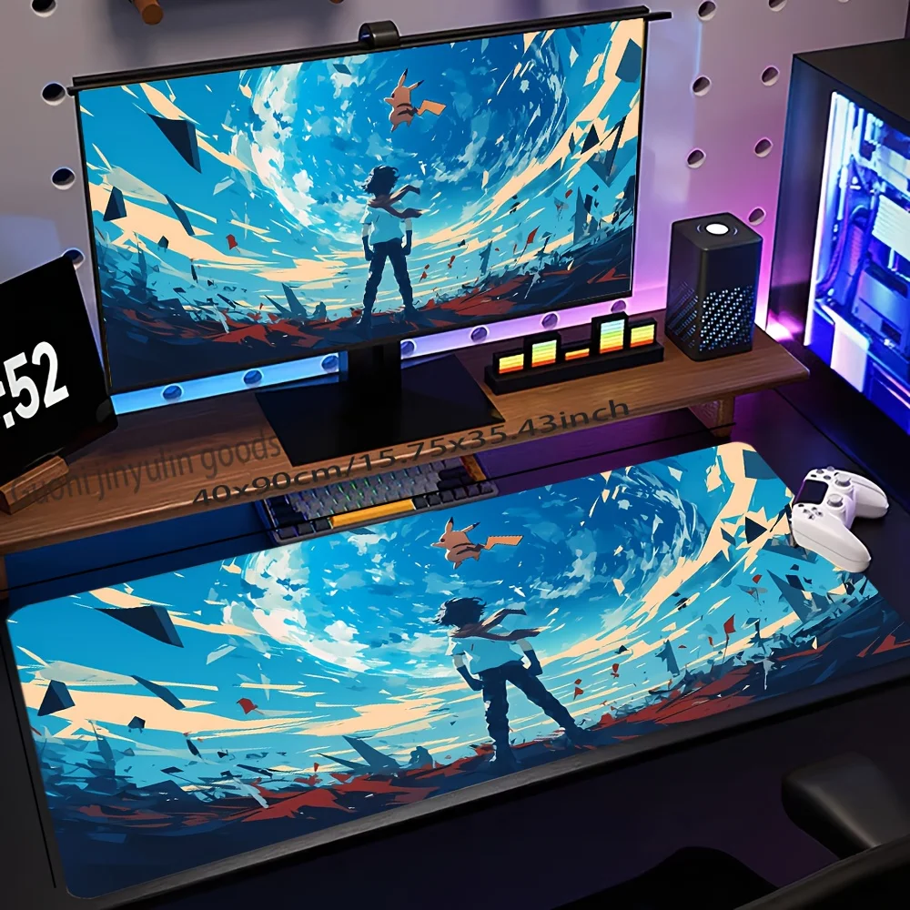 

1 шт. Angry Cute Adorable P-Pikachu аниме мультяшный коврик для мыши, большой коврик для мыши, яркий цветной игровой коврик для мыши, L/XL/XXL