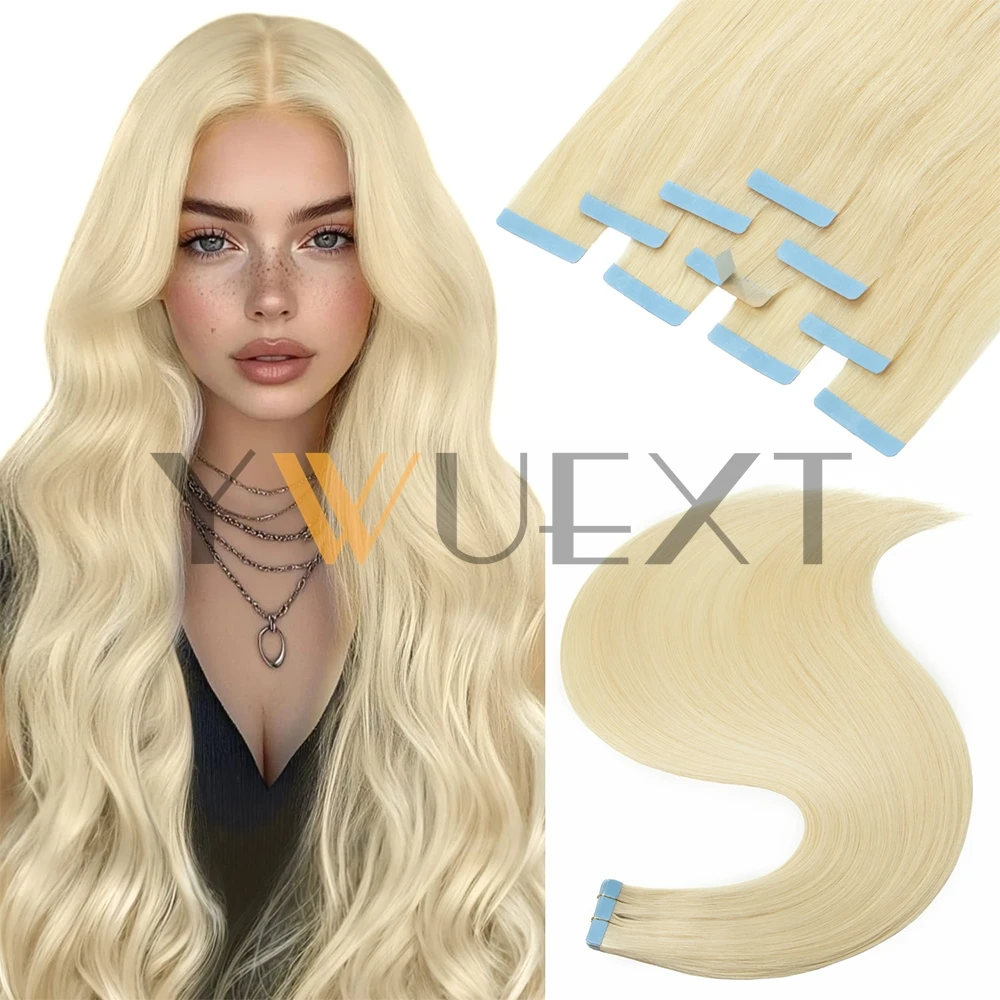 

Лента из натуральных человеческих волос Blode в наращивании, 12-20 дюймов, натуральная прямая бесшовная лента для волос на двухсторонней ленте, 20 шт./упак.