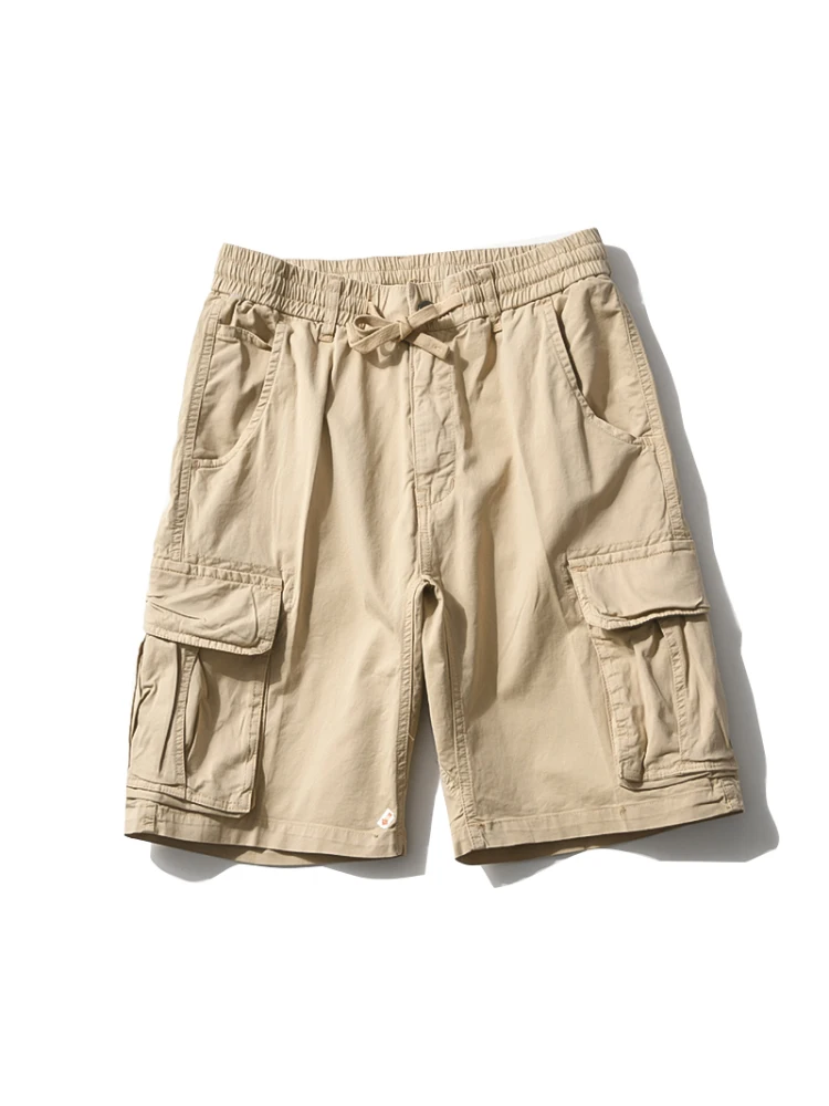 

Retro American Khaki Waed Summer Men's Multi-ket Faion Casual Versatile Workwear orts Trendy Loose Fit Ci Sle