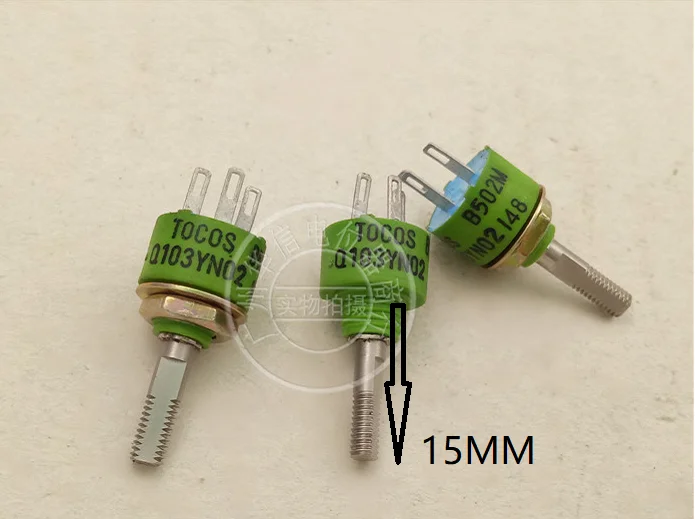 

1pcs for TOCOS Q103YN02 B502M 5K potentiometer thread handle length 15MMH green hole pin