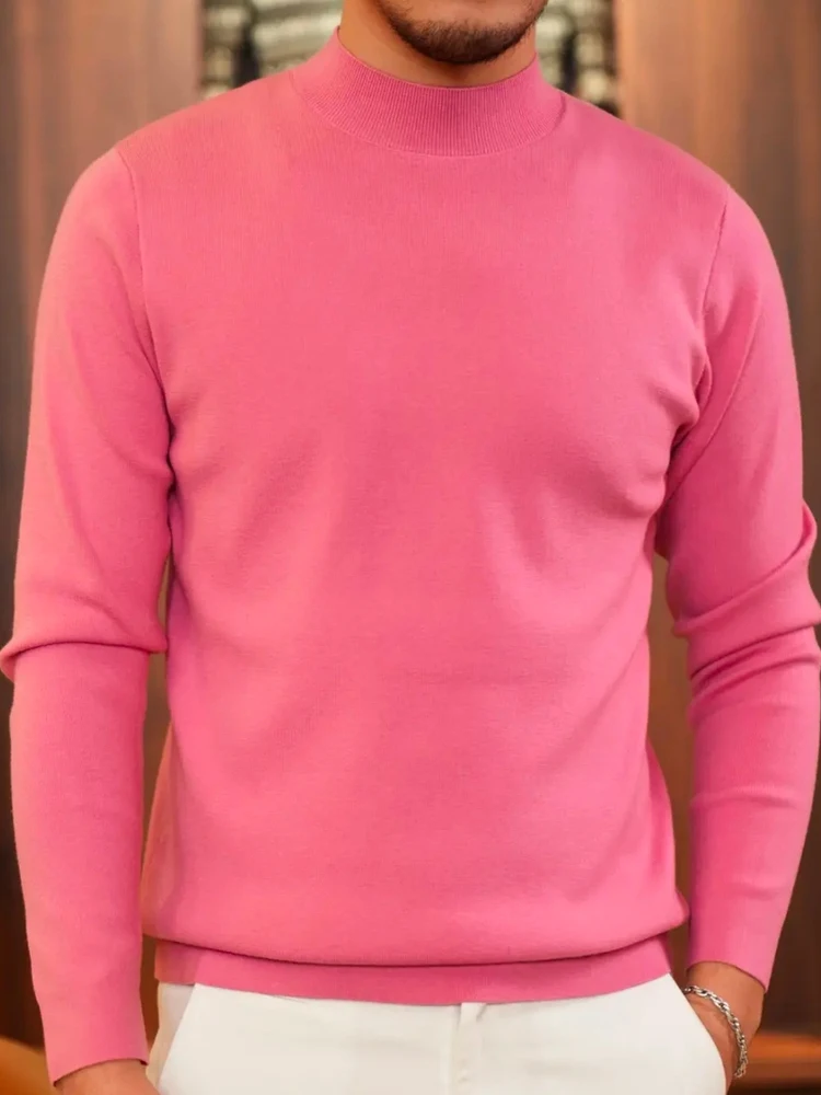 

Men's round Ne Knitted Sweater Casual Faion High Quali Versatile Cool New Arrival Autumn Winter Soft Waed Regular Fit