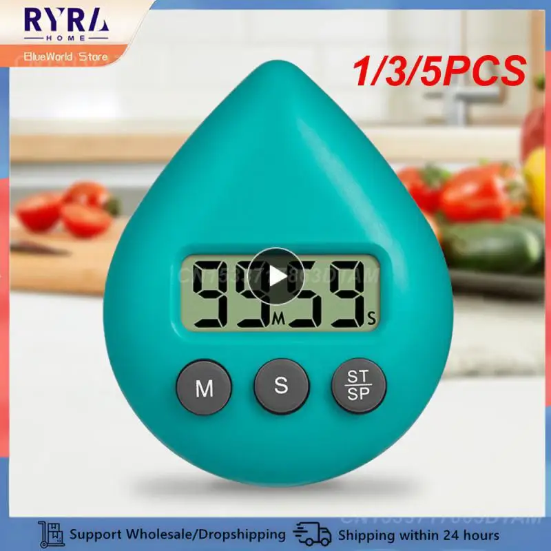 1/3/5PCS New DIGITAL SHOWER TIMER Three Color Waterproof Energy Saver Digital Timer Bathroom Items Electronic Countdown Timer