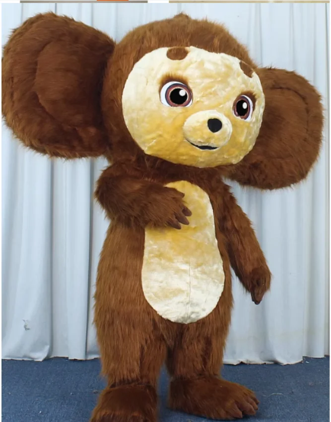 200cm Inflated Чебурашка Крокодил Гена 2m Lovely Inflatable Cheburashka Mascot Walking Cosplay Cute Big Ears Monkey Costume