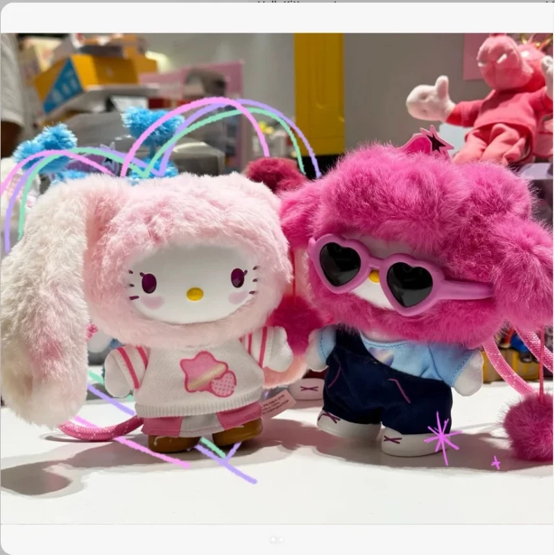 

MINISO Sanrio Characters Hello Kitty Popstar Series Blind Box Vinyl Face Plush Doll Pendant Keychain Christmas Gift