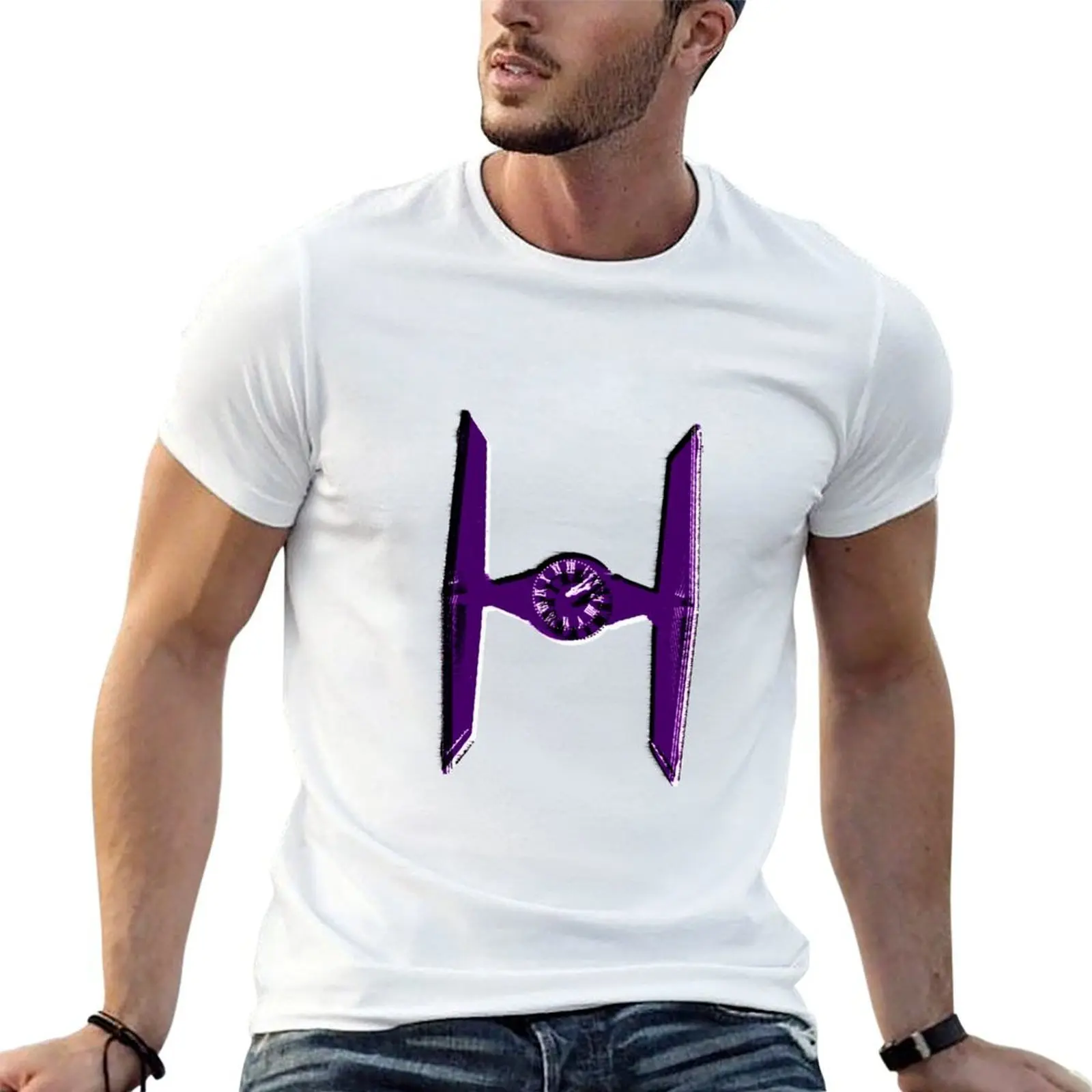 cotton shirt shirts Purple Clock 100% t for t man 100% T-Shirt Fighter shirts cotton man t