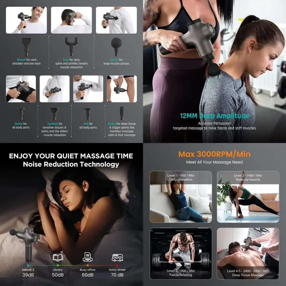 

Deep Tissue Muscle Massager for Athletes - Portable Sports Pain Relief Tool
