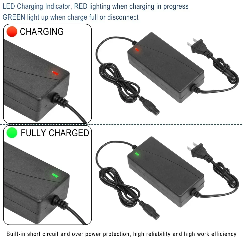 42v 2A Lithium Battery Charger for Hoverboard Self-Balancing E-Bike Scooter Bicycle Li ion Chargers Accessories