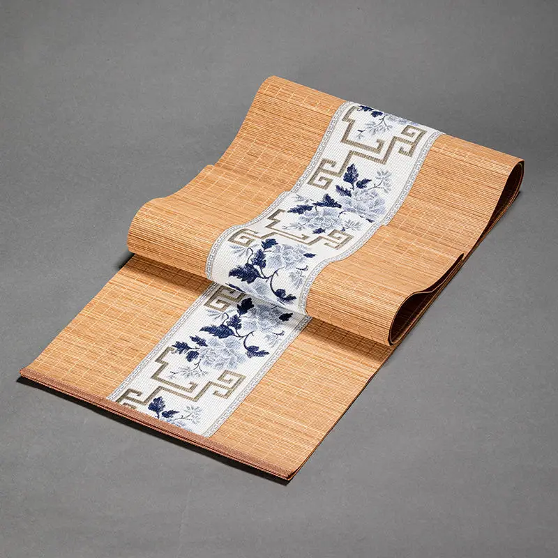 Bamboo Table Runner Heat Insulation Tablecloth Vintage Chinese Style Decorative Camino De Mesa Household Antifouling Dust Cover
