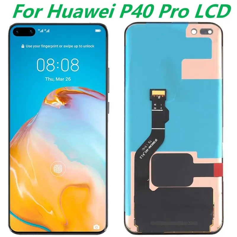 

Оригинальный 6,58 ''для Huawei P40 Pro ЖК-дисплей с рамкой P40 Pro ELS-NX9 сенсорный экран дигитайзер в сборе Замена