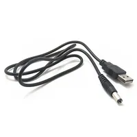 USB to 5.5 mm/2.1 mm 5 Volt DC 2A Barrel Jack Power charge Cable Design DC power plug USB CABLE 80cm