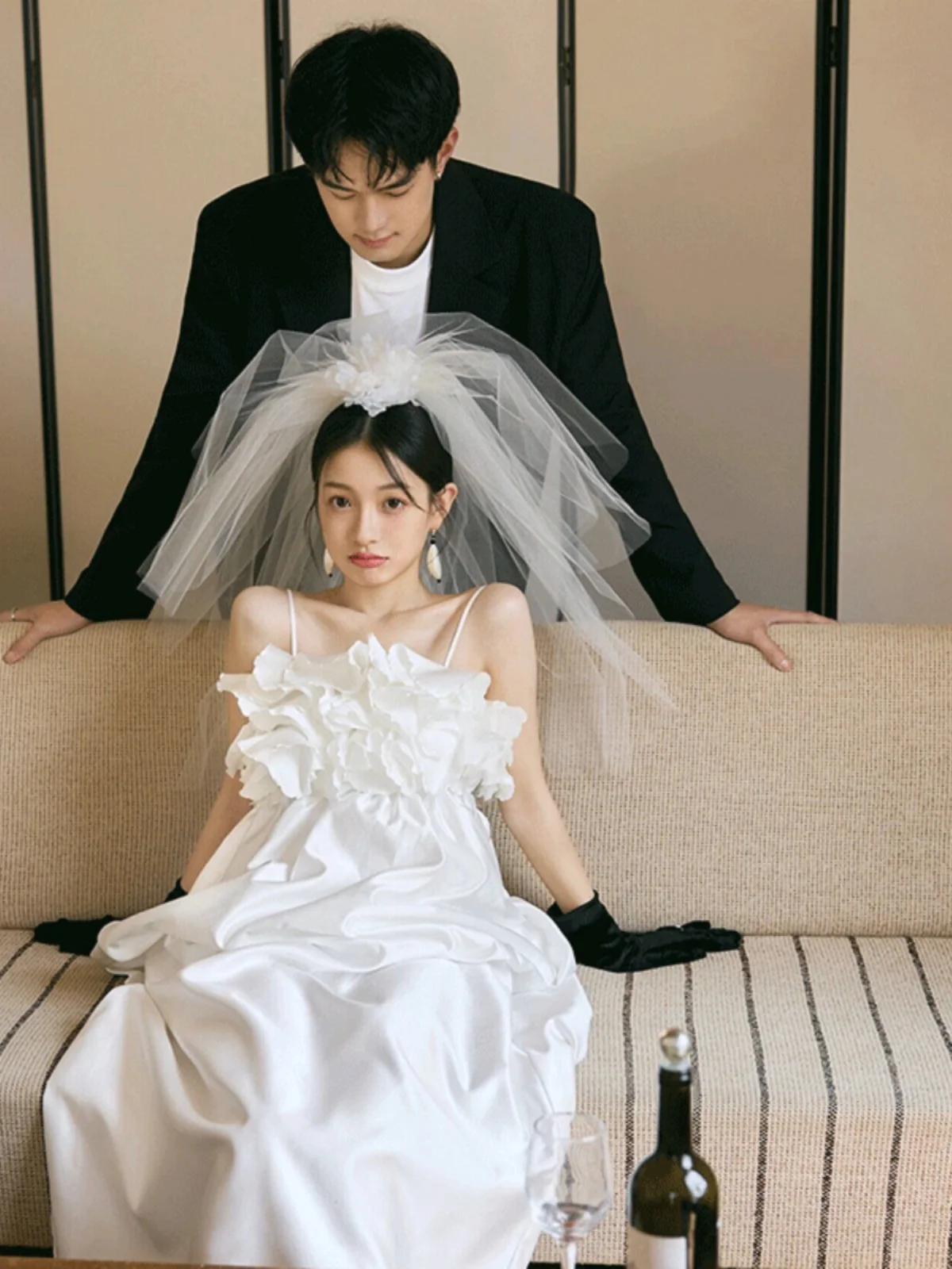 

Легкий атласный свадебный халат 2026 года, новый, для невесты, белый, утренний, для улицы, сказочный, в лесном стиле, на заказ