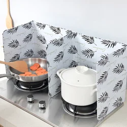 Aluminum Foil Foldable Kitchen Gas Stove Baffle Plate Portable Frying Pan Oil Splash Protection Screen Kichen Accessories Gadget