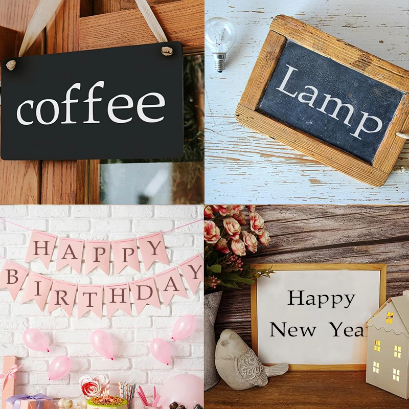 YOMDID 65Pcs/set Letter Number Stencils Painting Mold Air Brush Molds DIY Decorations Handcraft Birthday Wedding Party Mold