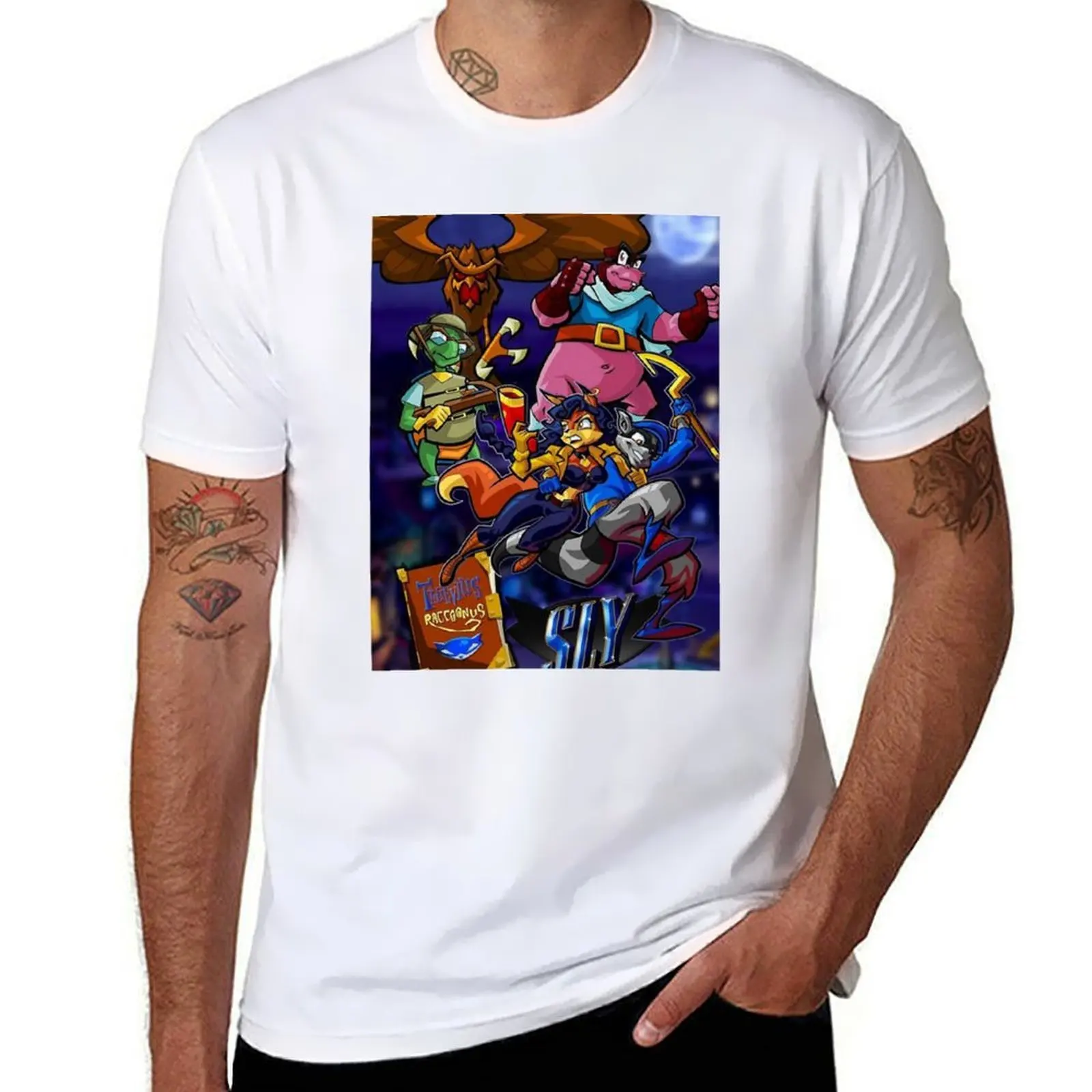 

sly cooper and the thievius raccoonus T-Shirt t shirts for man graphic funny cotton t shirt man T-Shirt
