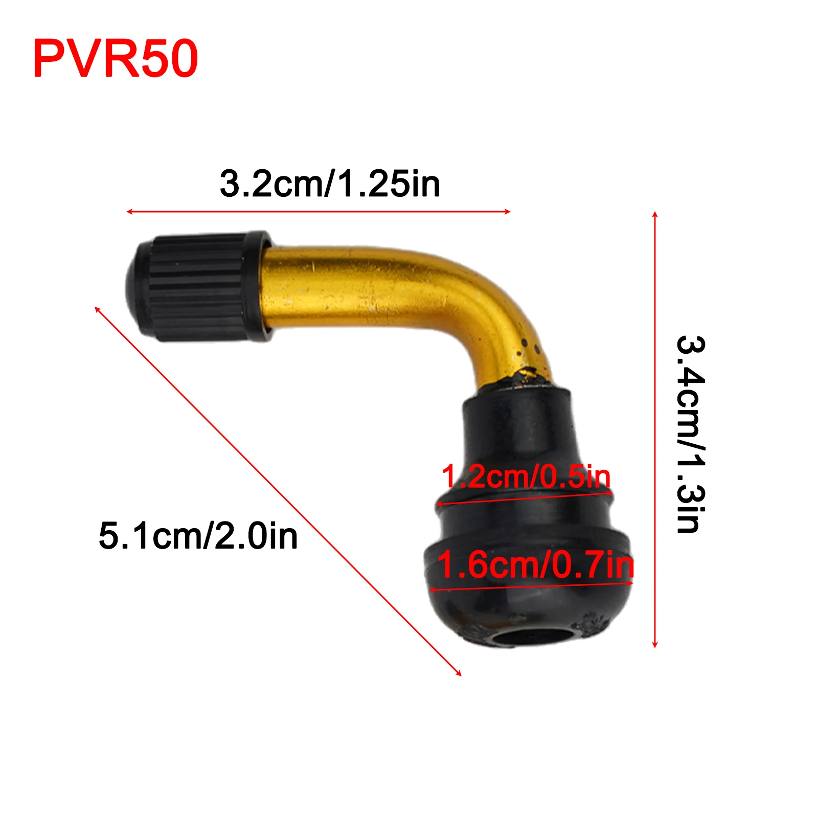 2x Tubeless Tyre Valve Stems For Electric Scooter Bike PVR70 PRV60 PRV50 45 Degree Motocross Bikes Accessories