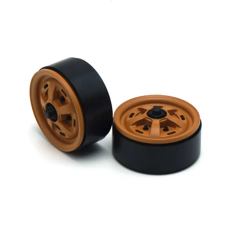 2pcs Metal Climbing Car Simulation Wheels Hub 1.7 Inches for 1/10 RC Crawler Car Traxxas TRX4 Defender AXIAL SCX10 RC4WD Parts