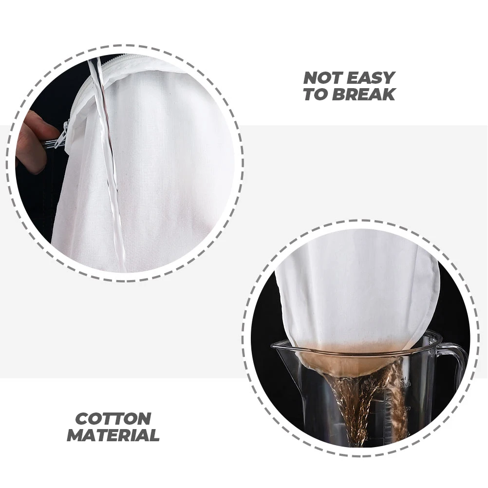 

Tea Filter Bag Coffee Strainer Medium Kitchen Supplies High Density Cotton Net No Residue Reusable Thickened Steel Rings