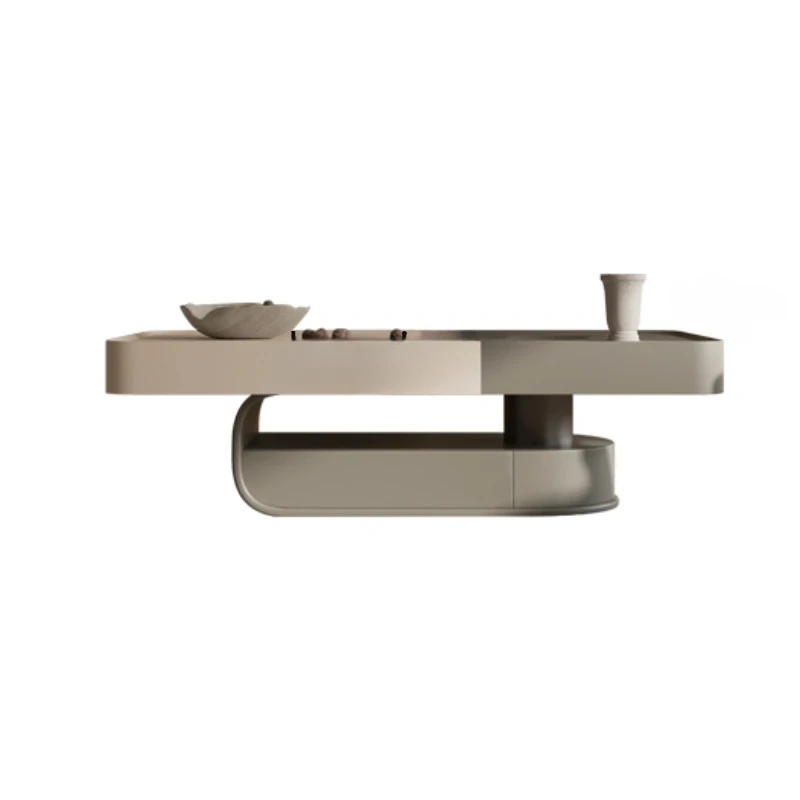 

Italian Minimalist Coffee Table Living Room Home Artistic Modern Minimalist Designer Rectangular Cream Style