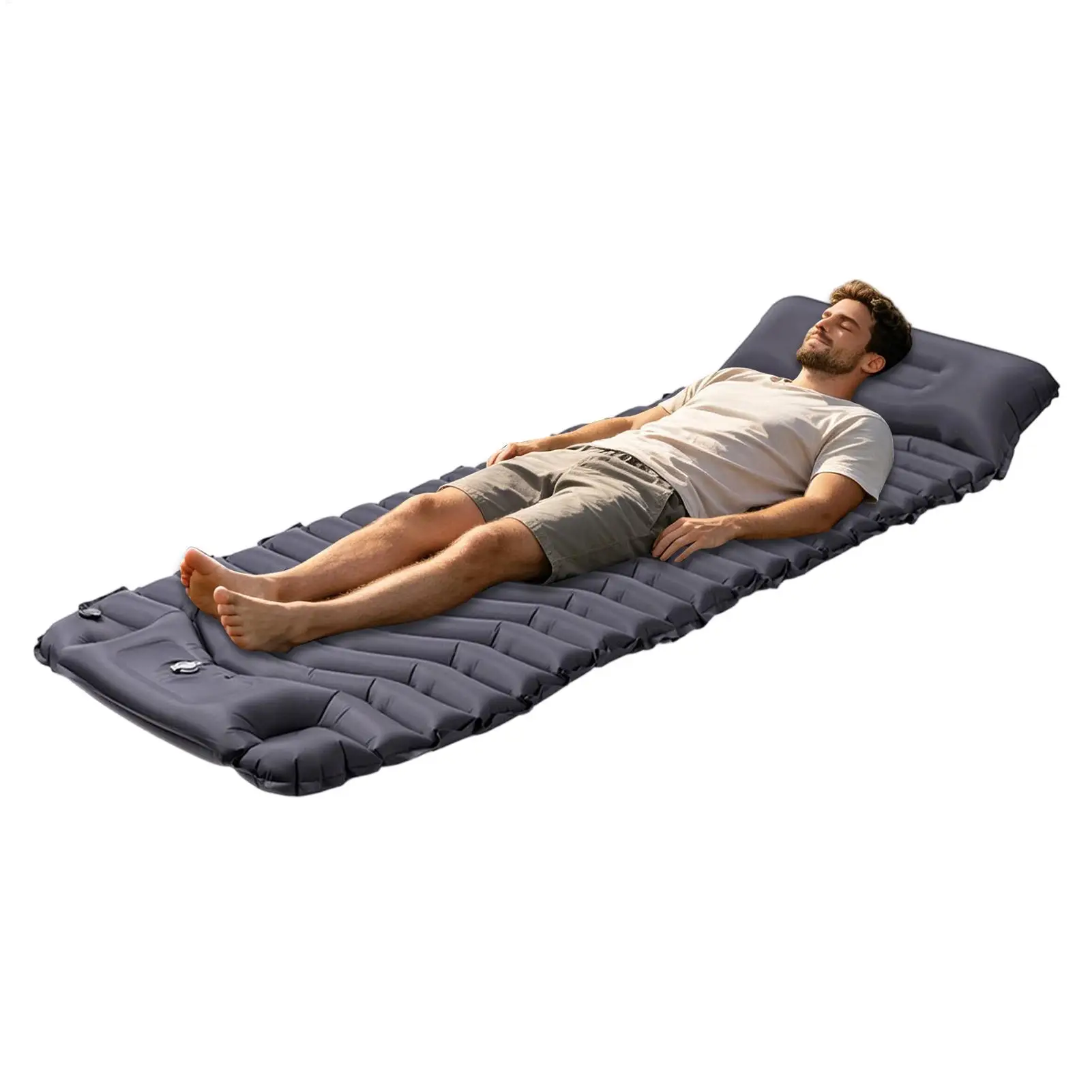 Inflatable Sleeping Pad Compact Mattress Built-in Pump Camping Sleeping Pad With Storage Bag For Adult Travel Picnic Backpacking