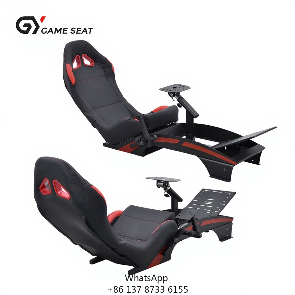 GY046-3 Gaming Racing Simulator Cockpit With Reclining Racing Seat, Sim Race Chair For PC PS5 Simracing Accessories