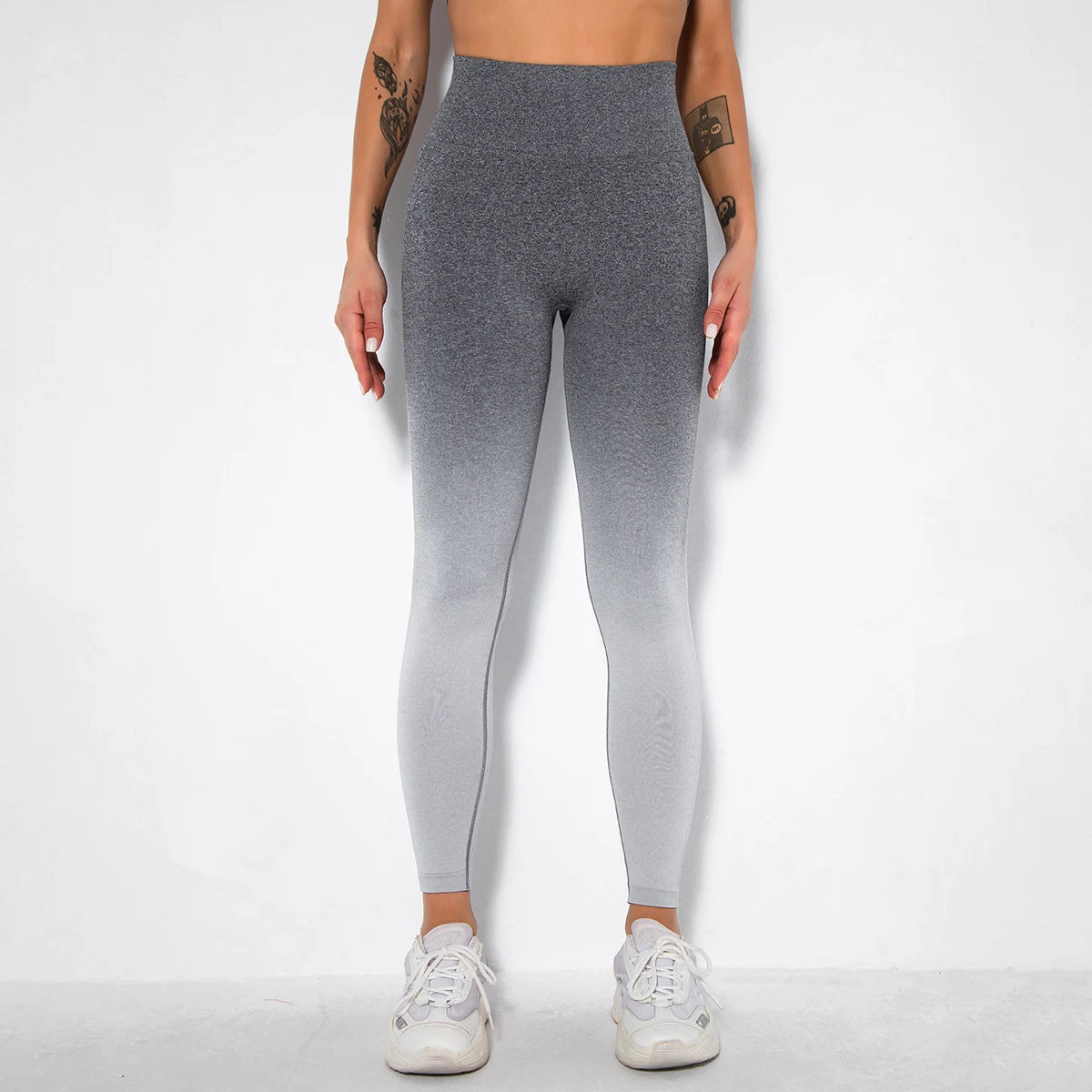 Women Leggings Sports Yoga Pants Gradient Gym Leggings Fitness Running Pants Hips Push Up Leggings Bubble Butt Seamless Leggings