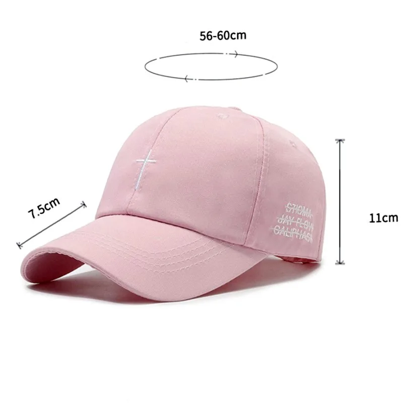 1Pc 2024 Unisex Casual Baseball Caps Cross Embroidery Hat Polyester Sun Visor Cap Adjustable Women Hip Hop Hat Trucker Dad Hats