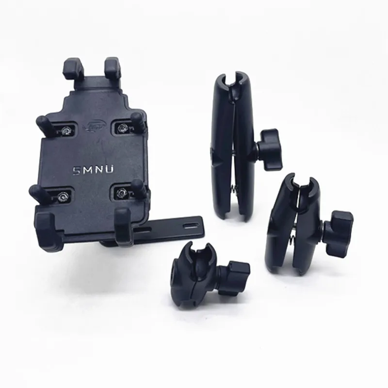 

Motorcycle Brake Clutch Reservoir Cover Base 1" Ball +Aluminum Dual Socket Arm+for Cell Phones & Smartphones