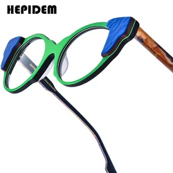 HEPIDEM Acetate Glasses Women Luxury Brand Design Cat Eye Eyeglasses Frame Japanese Handmade Spectacle Thick Cateye Eyewear 9384