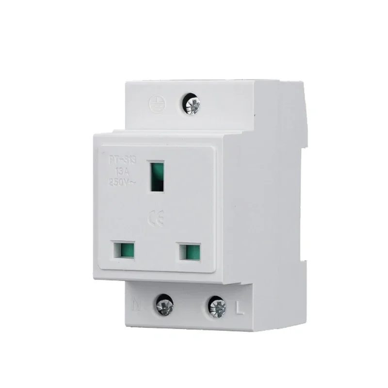 UK US EU South Africa Standard Modular DIN Rail Socket 16A250V Industrial Distribution Box AC30 Power Socket Adapter Connector