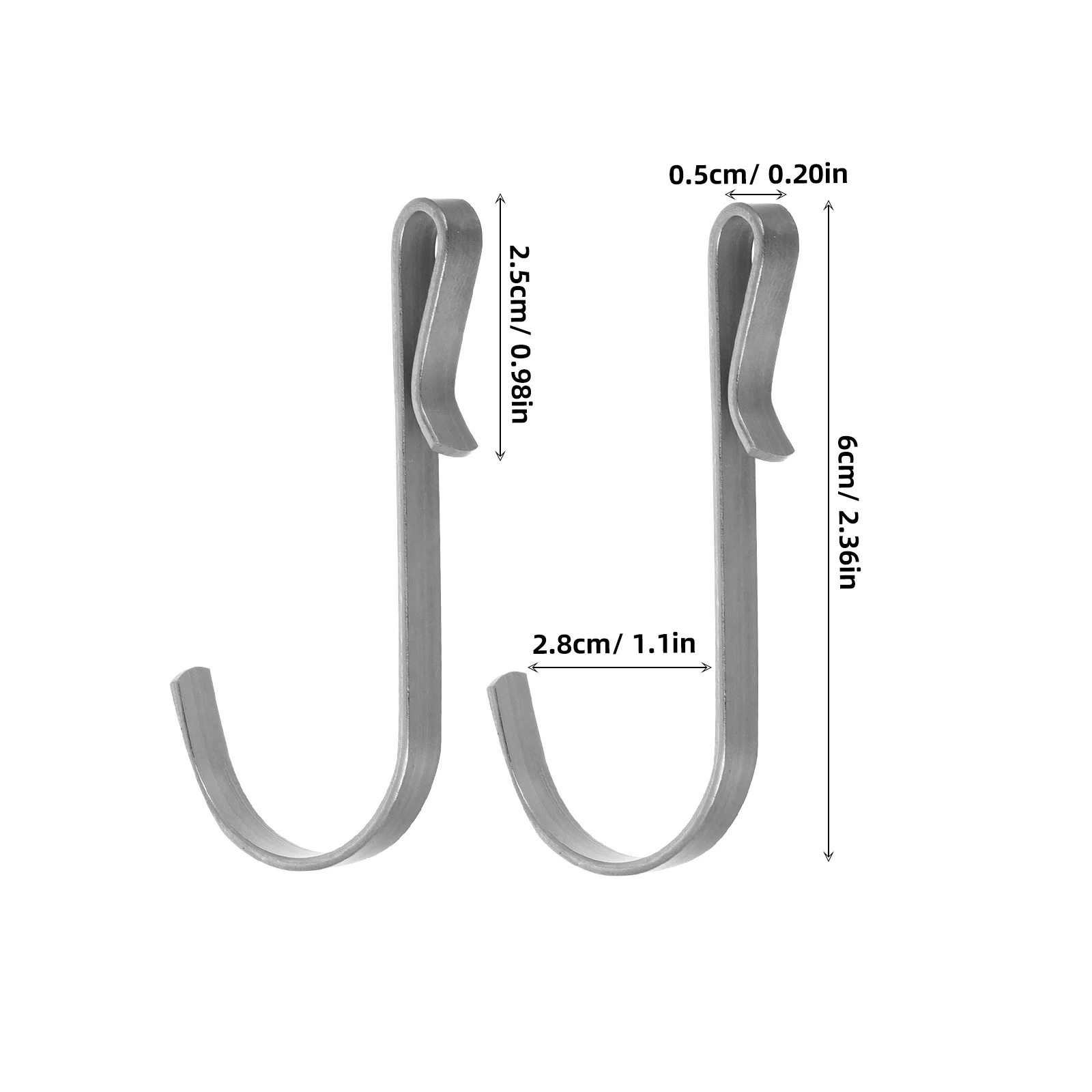 20 pçs de aço inoxidável j ganchos resistente montagem na parede gancho para cozinha banheiro armário armazenamento fio rack pendurado organizador toalha