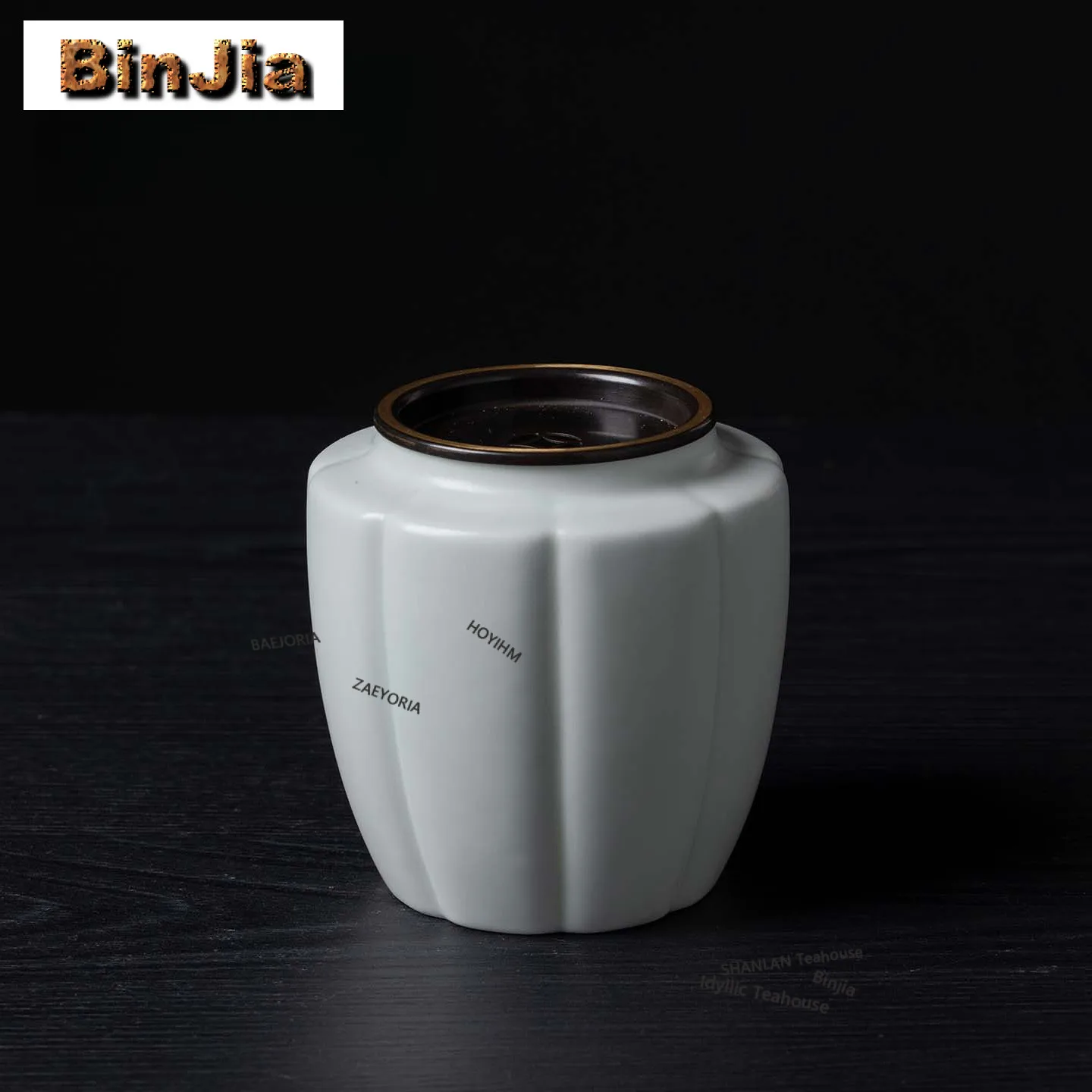 Misty Blue Melon Ridge Jianshui Tea Cup Wash Writing-brush Washer Tea Residue Bucket Tea Garbage Can Chaxi Cafes Ornaments Gifts