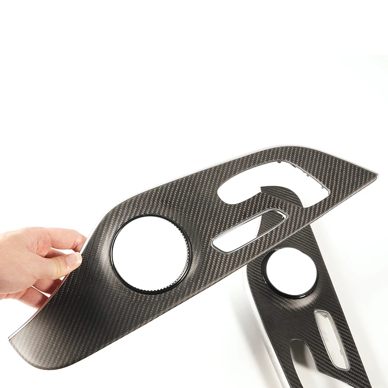 เหมาะสำหรับ C43 C63 C-Class รถสองประตู คูเป้ อุปกรณ์ตกแต่งภายในคาร์บอนไฟเบอร์แบบด้าน