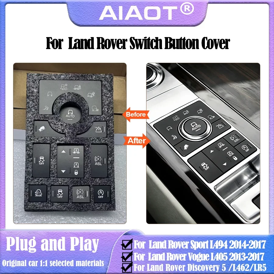 Accessories Car  High Quality Car Terrain Mode Switch Center Console Button Cover For Land Rover Vogue/Sport L405 2013-2017
