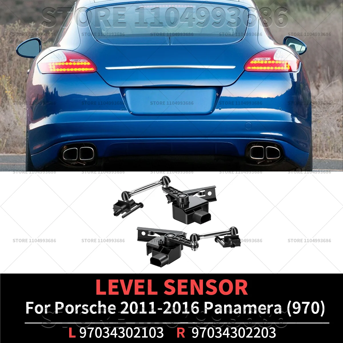 ل 2010 2011 2012 2013 2014 2015 2016 بورش باناميرا 970 مستوى الاستشعار الجبهة اليسرى والجبهة اليمنى OEM 97034302103 97034302203