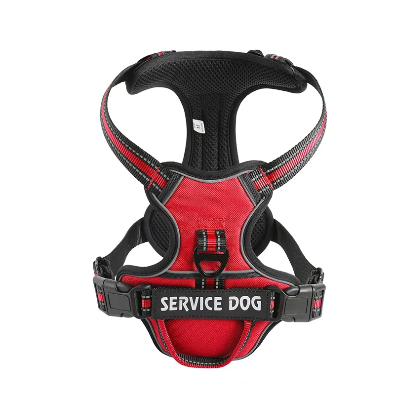 Reflective Nylon Dog Harness Vest Breathable Adjustable Pet Vest_voghion.com