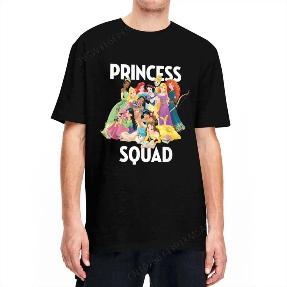 Men Women Princess Squad Group T Shirt Cartoon  Cotton Tops Vintage Short Sleeve Round Neck Tees Summer T-Shirt