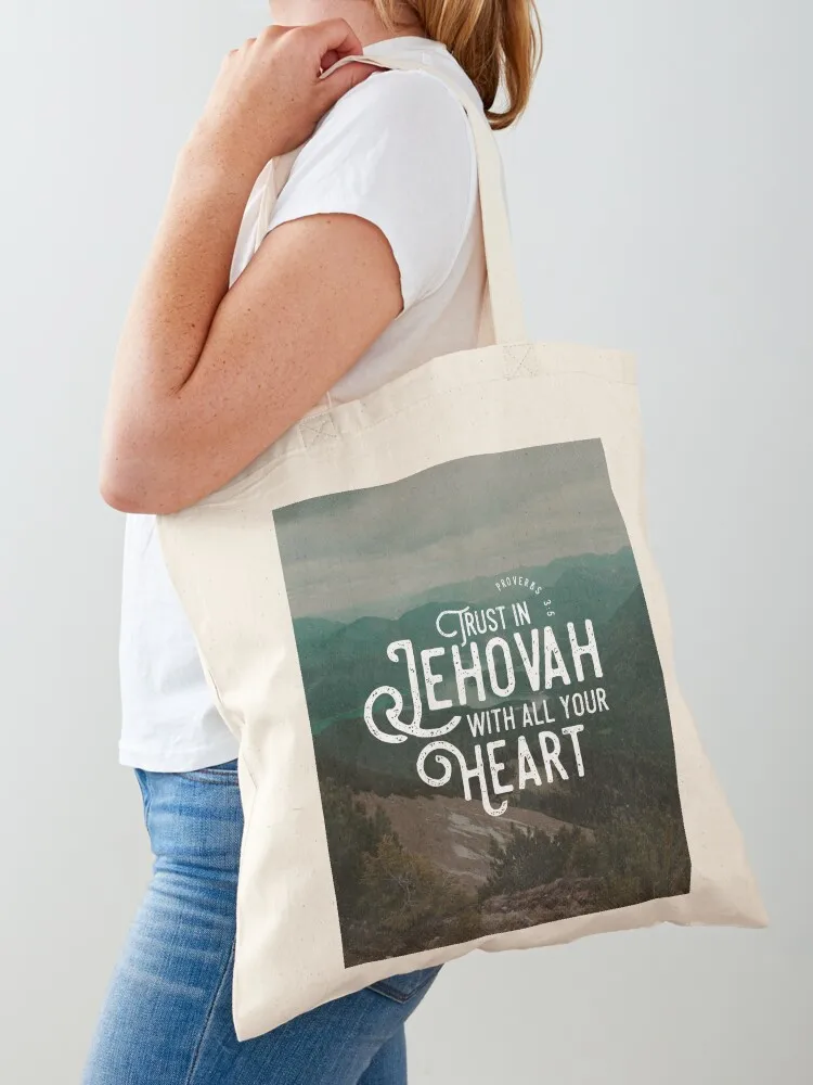 

PROVERBS 3:5 Tote Bag large size bags Shopping bags Canvas hand bag ladies