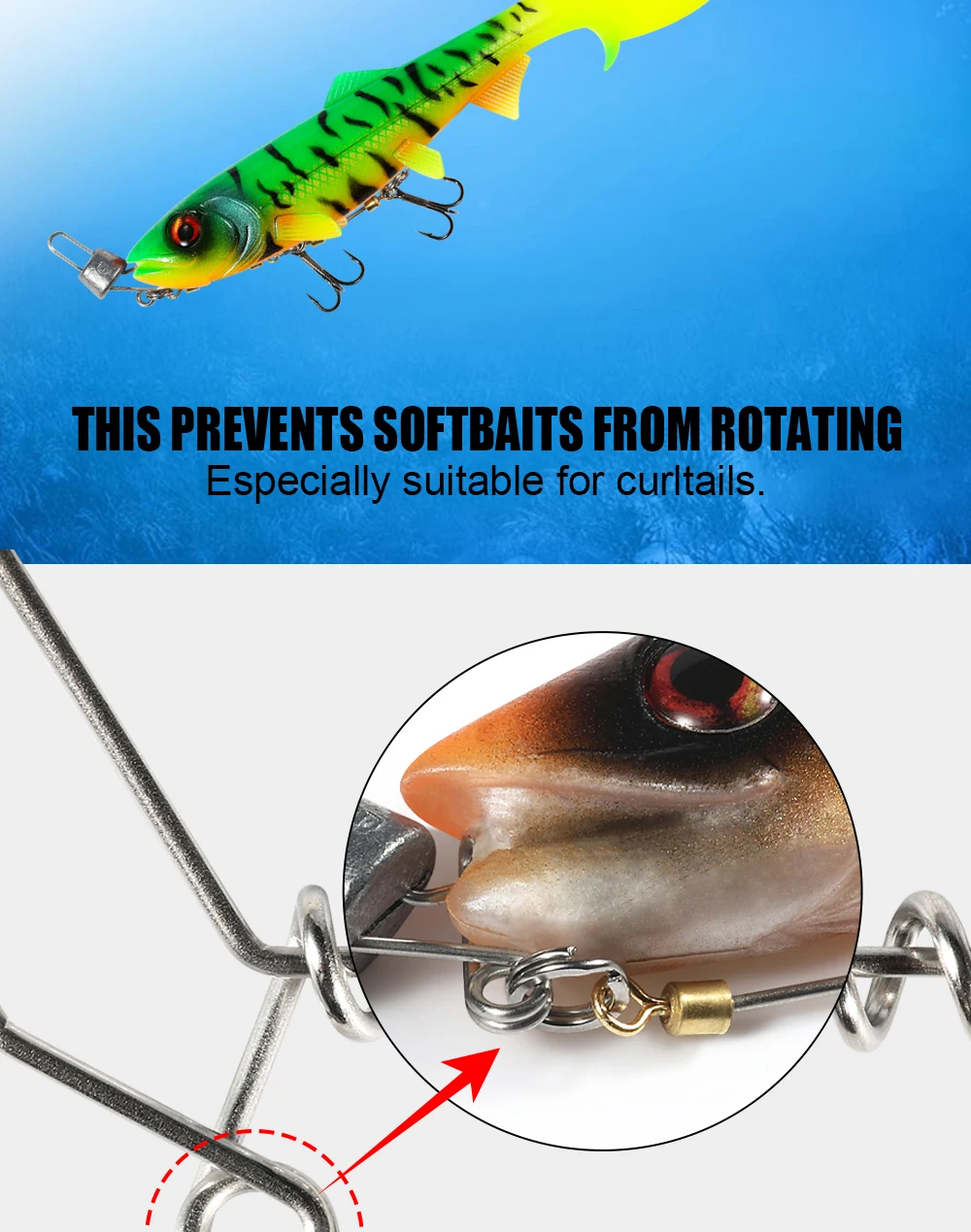 Rosewood Soft Bait Centering Pin Fishing Lure Spring Fixed Lock Multi-Depth Shallow Screw Needle Shad Tools Stainless Steel