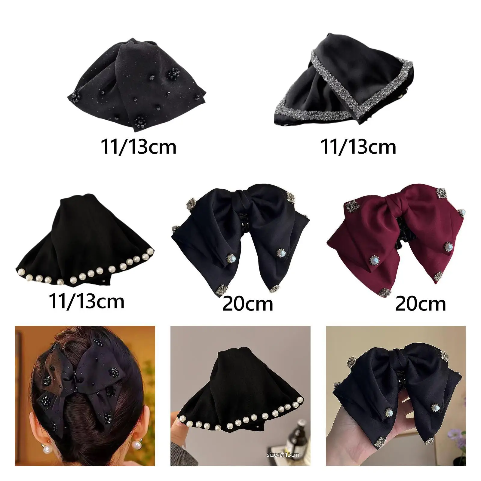 النساء مشبك شعر كليب أغطية الرأس موضة قبضة الشعر غطاء الرأس مشبك شعر مشبك شعر #3