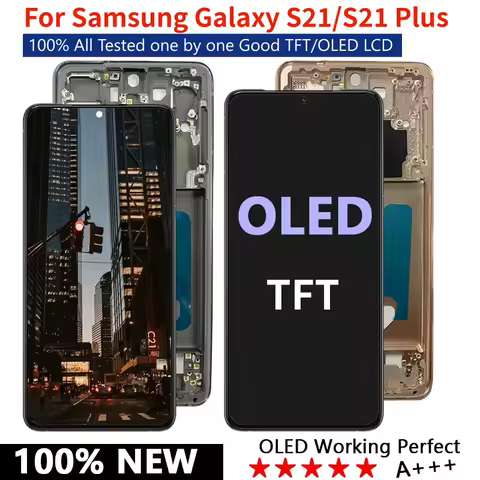 Super OLED TFT Display For Samsung Galaxy 5G S21 G991 with Frame Touch Screen S21 Plus LCD G996 Digitizer Assembly replacement